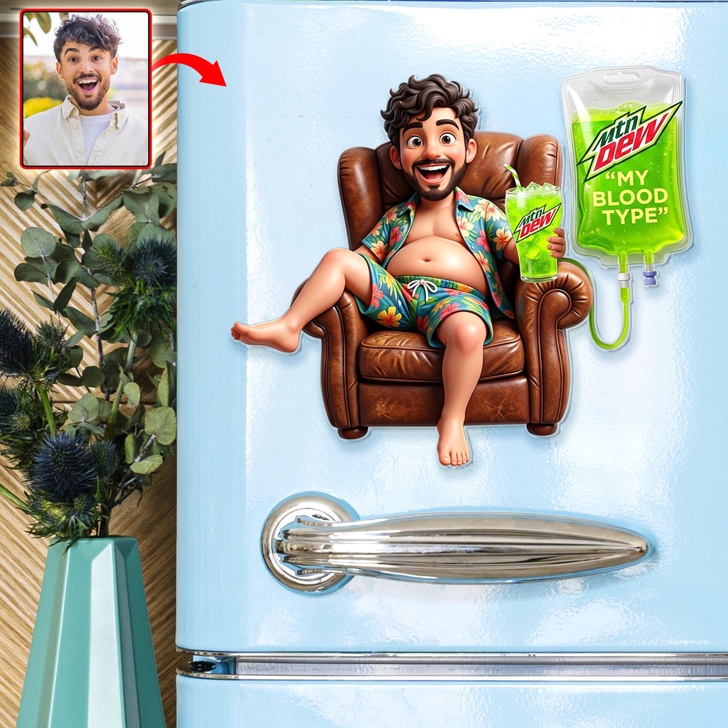 Chill Time Anti-Collision Acrylic Fridge Magnet Custom Photo Gifts For Drink Lover 01PAQN260626