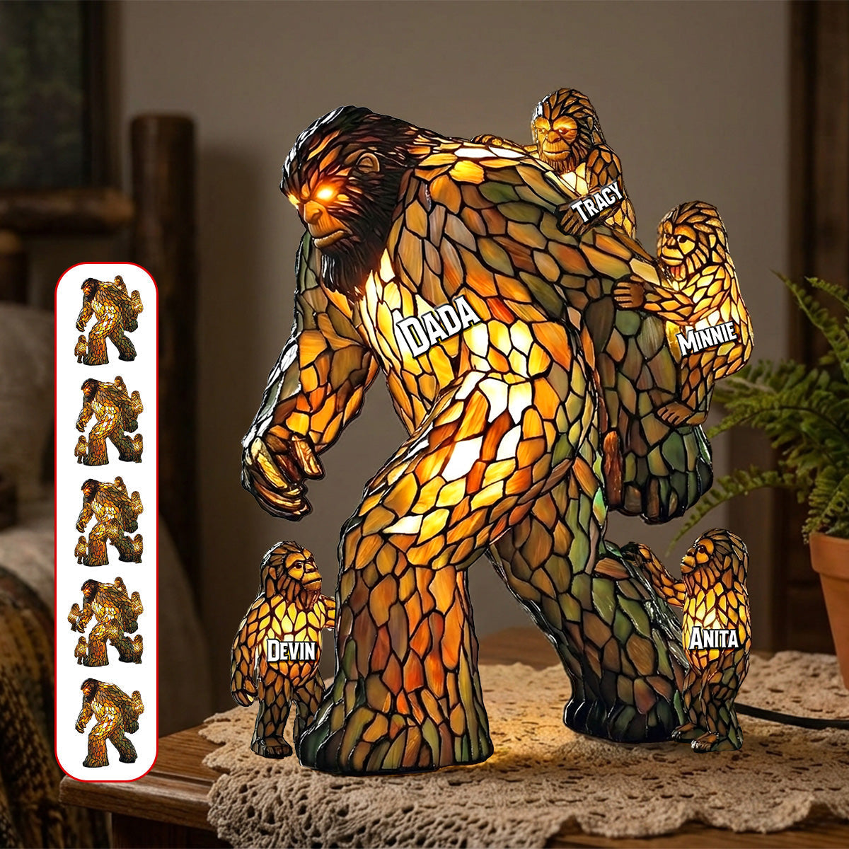 Papa Bigfoot Acrylic Light Box - Personalized Gifts For Dad 01NAMG270226