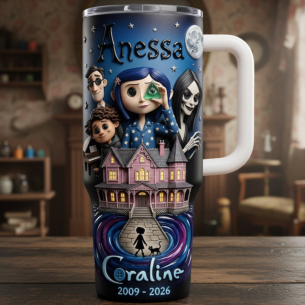 Spooky Door Tumbler  - Personalized Gifts For Horror Lovers 02PATA160326