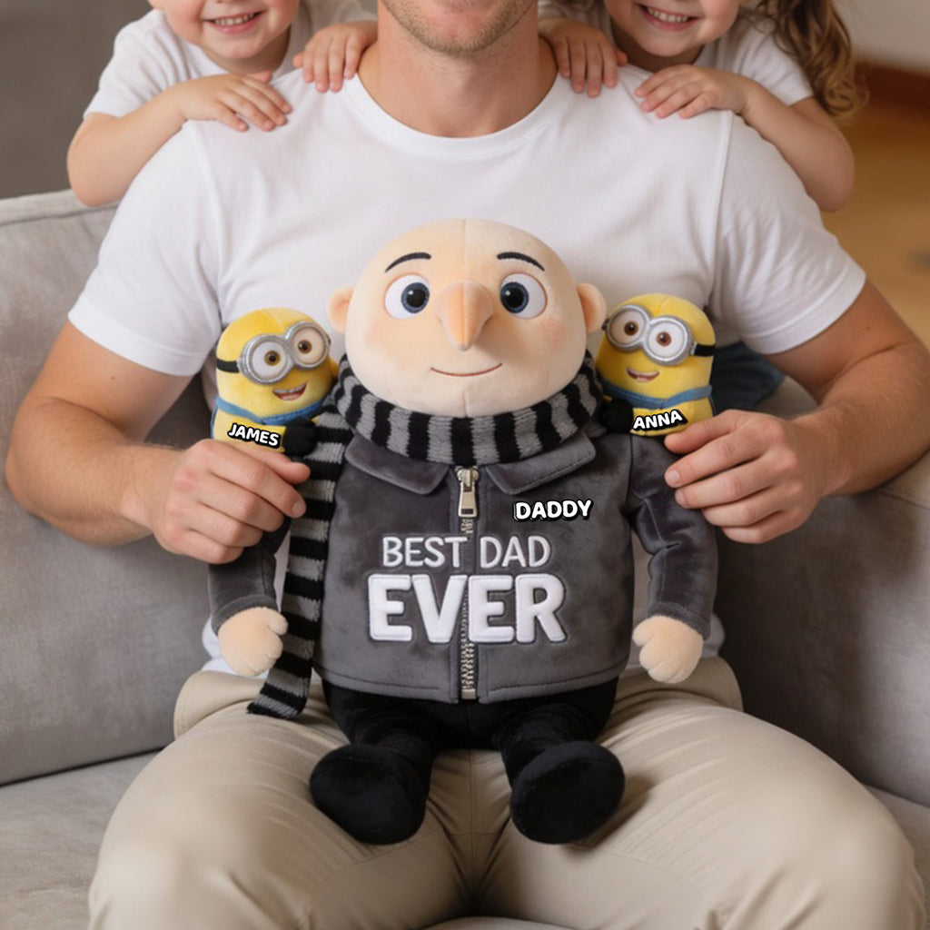 Playful Yellow Dad Shaped Pillow - Personalized Gifts For Dads 03PGTN240426