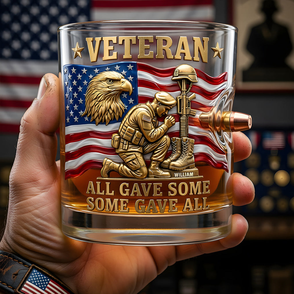 Honor Veteran Bullet Glass - Personalized Gifts For Veterans 01tydt180626