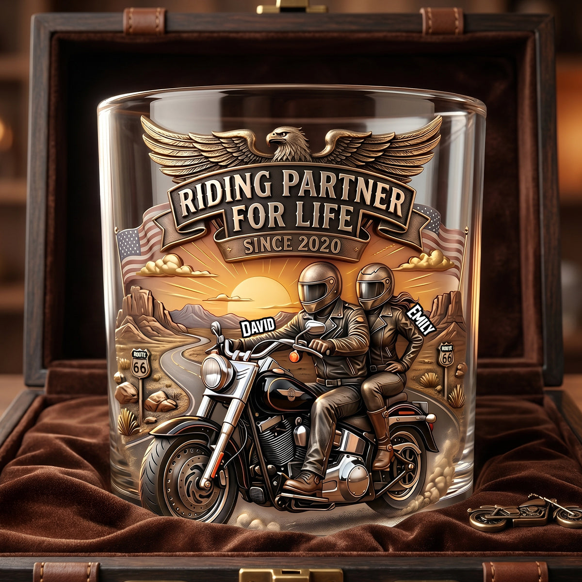 Riding Partner For Life Drinking Glass - Personalized Gifts For Couples 01tydh180626