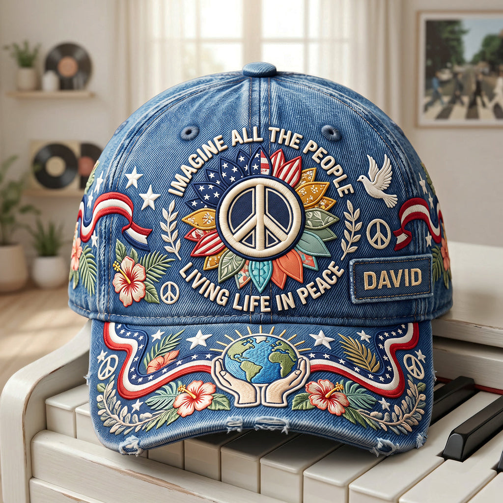 Peace Baseball Classic Cap - Personalized Gifts 04pata010726
