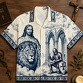 Faithful Knight Toile de Jouy Hawaiian Shirt - Personalized Gifts For Christian 02HULU170626