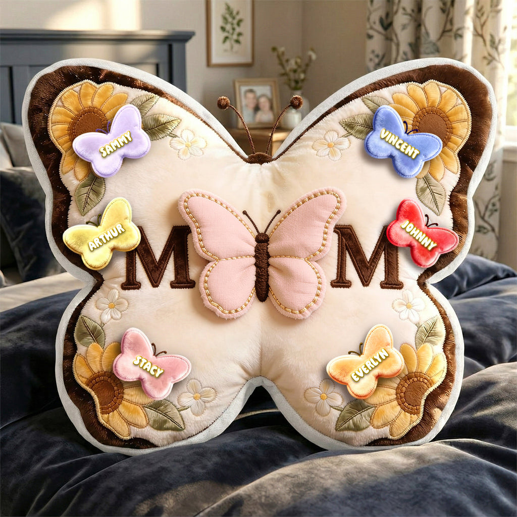 Butterfly Mom Custom Pillow  - Personalized Gifts For Mother 02nadh060426