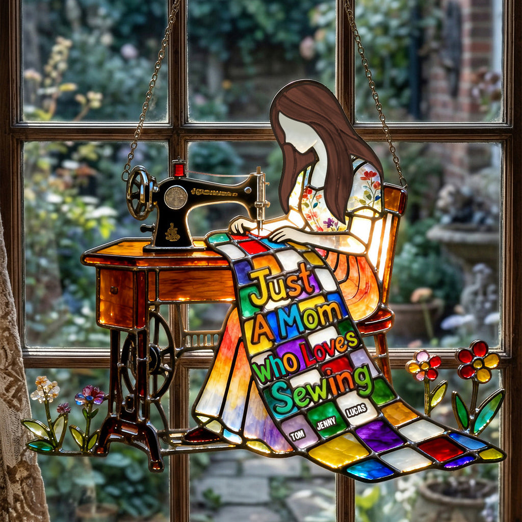 Mom’s Sewing Corner Suncatcher - Personalized Gifts For Mom 04OHTN250326