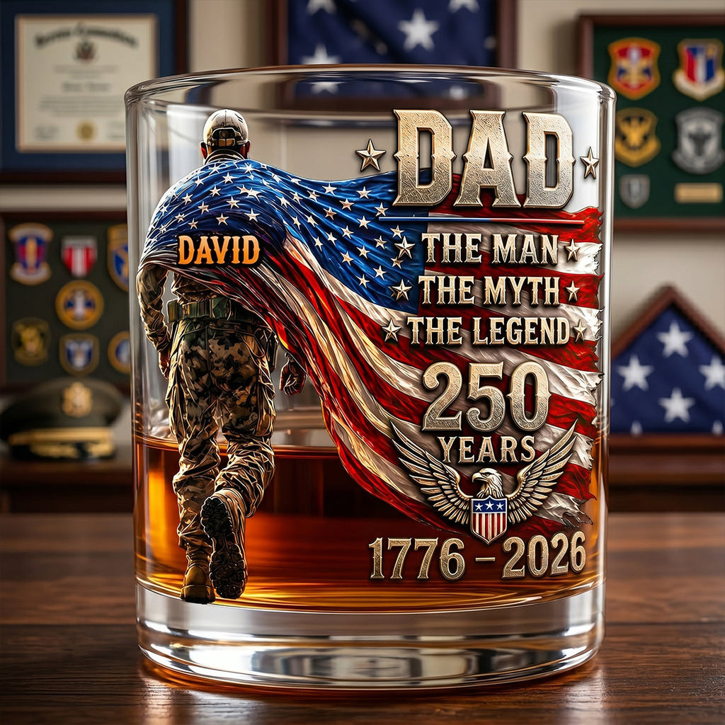 The Patriot Legend Glass Mug - Personalized Gifts For Dad 05HUTN190526