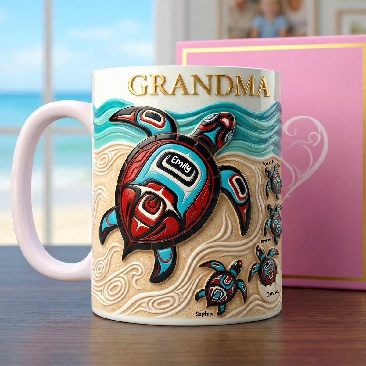 Turtle Grandma Coffee Mug - Personalized Gifts For Grandmas 02huqn090426