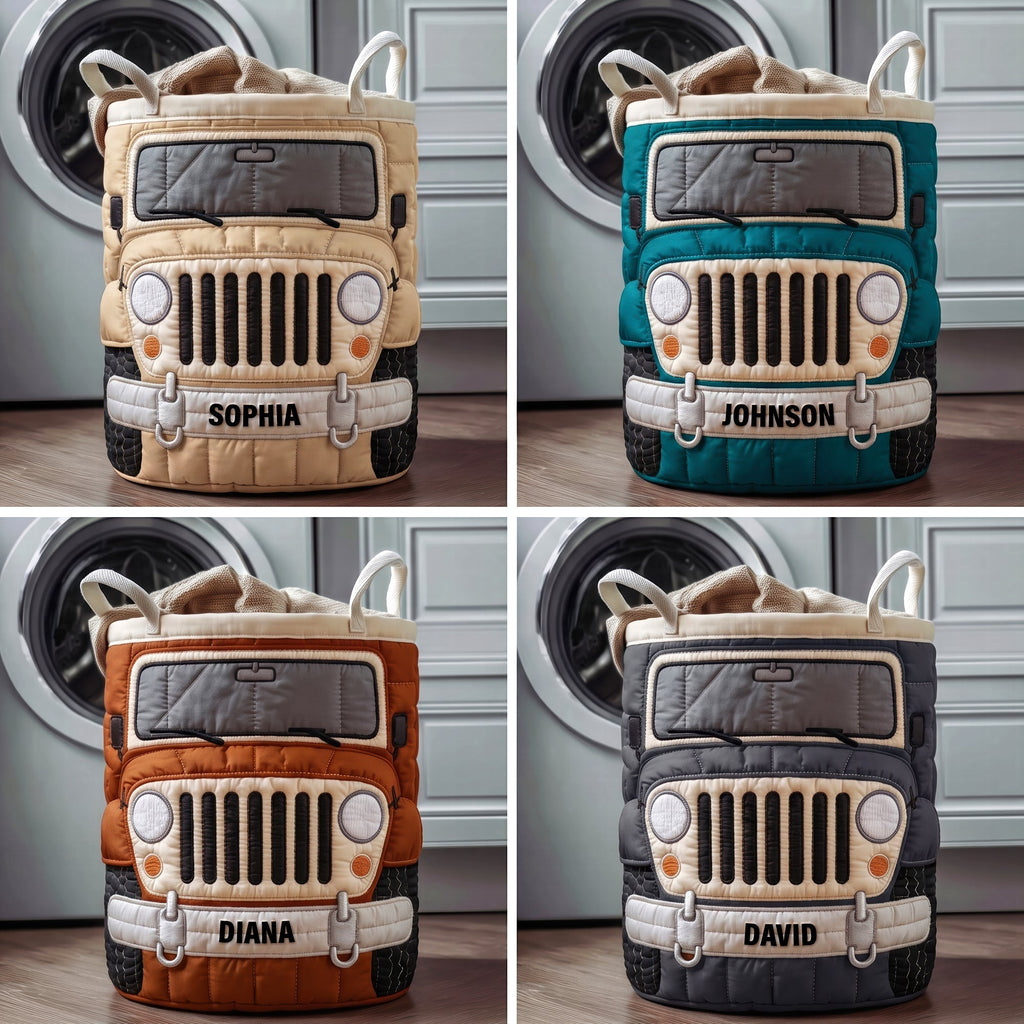 Dirt Journey Quilted Laundry Basket - Personalized Gifts For Off-road Lovers 06qhqn140726