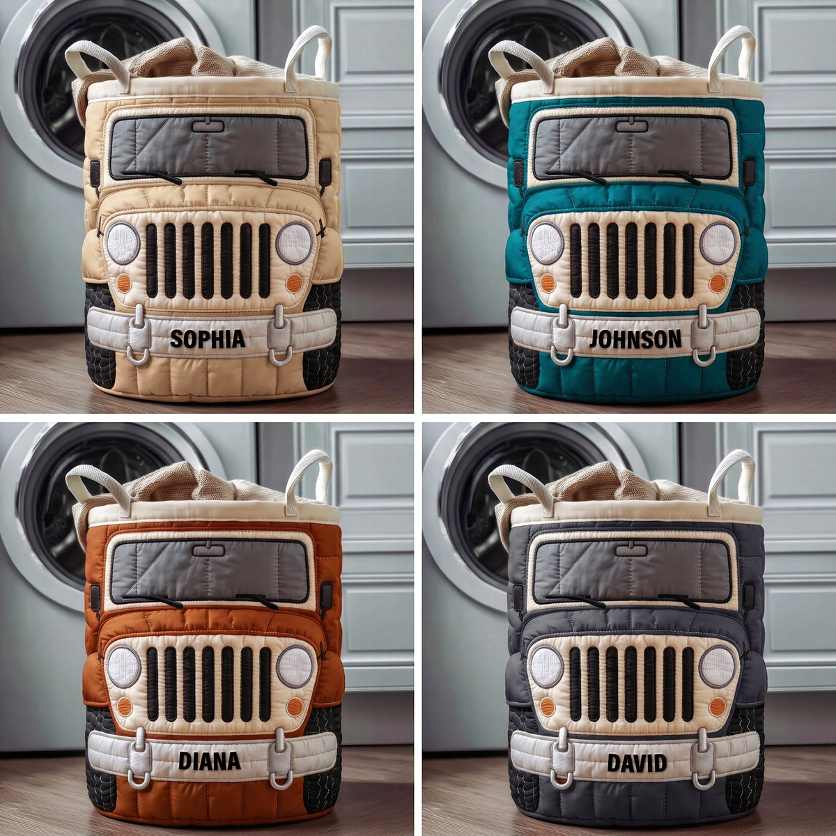 Dirt Journey Quilted Laundry Basket - Personalized Gifts For Off-road Lovers 06qhqn140726