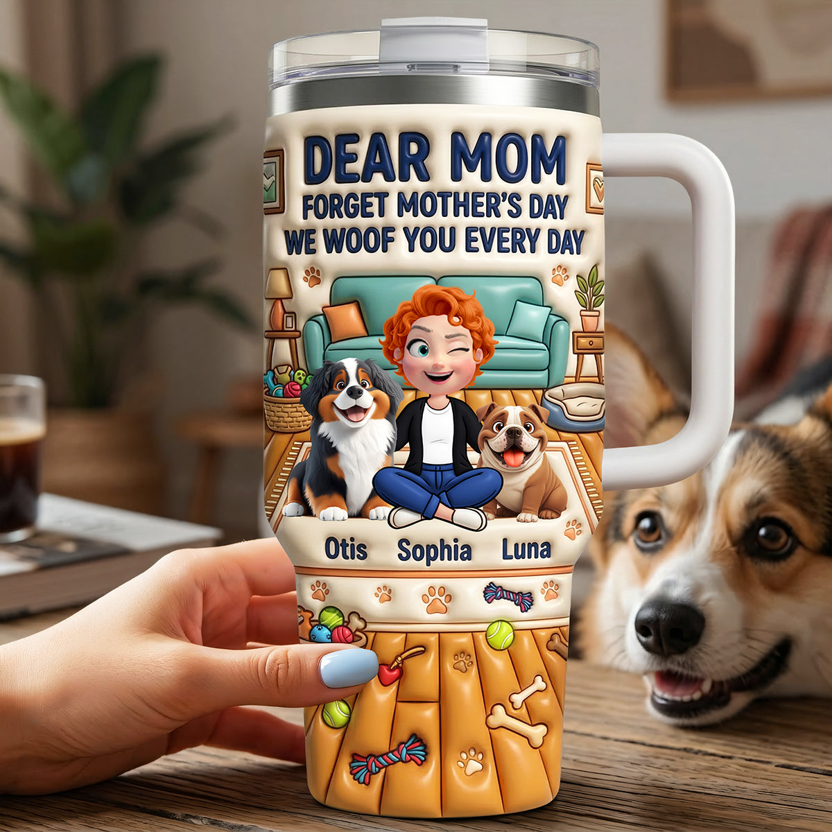 Dog Mom Tumbler - Personalized Gifts For Mother's Day 01nata140326