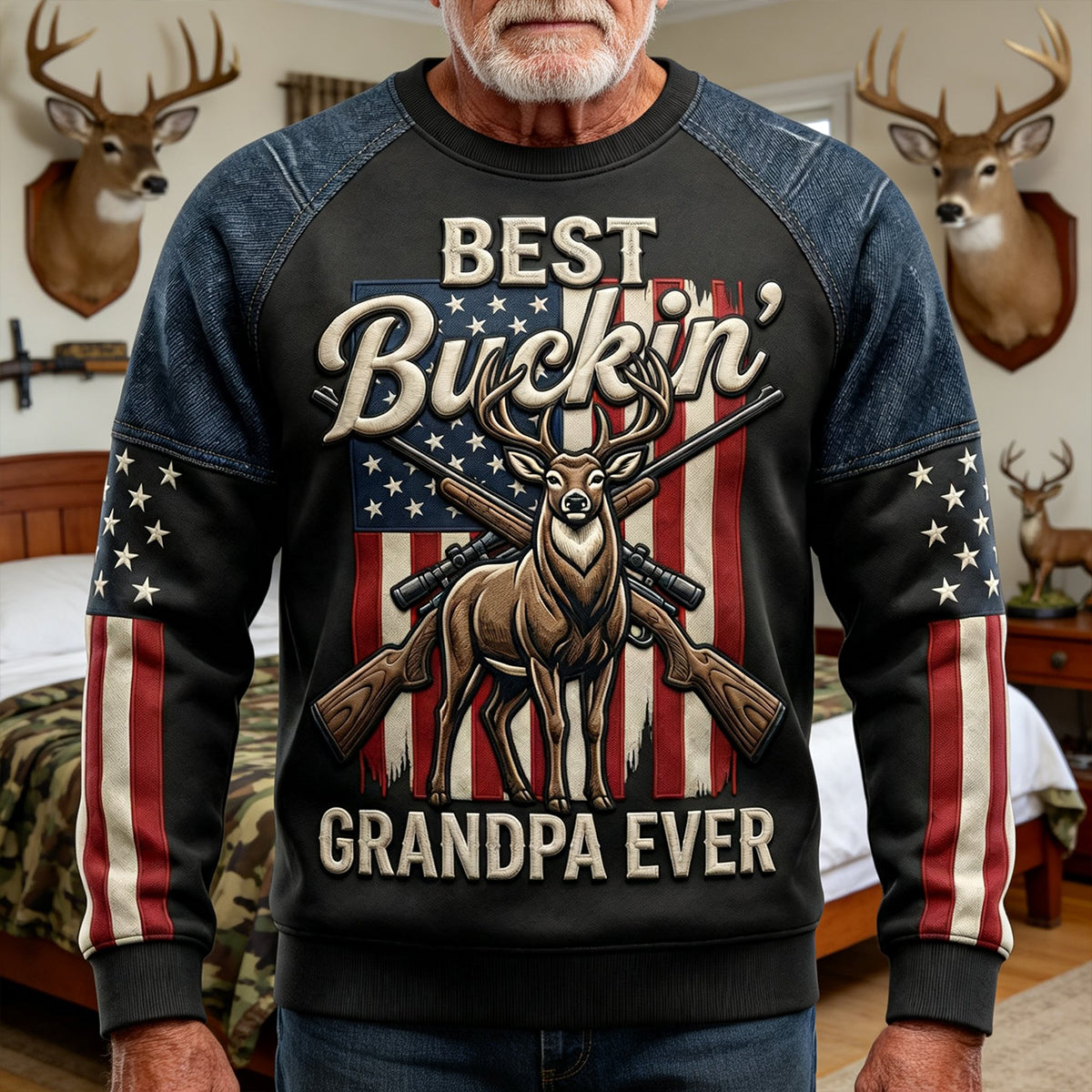 American Hunting Grandpa 3D Shirt - Personalized Gifts For Grandpa and Papa 01patn030326