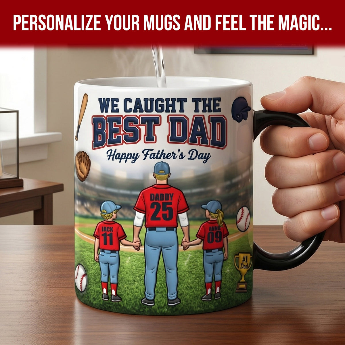 Best Dad Base Ball Magic Coffee Mug - Personalized Gifts For Father's Day 01hutn050526