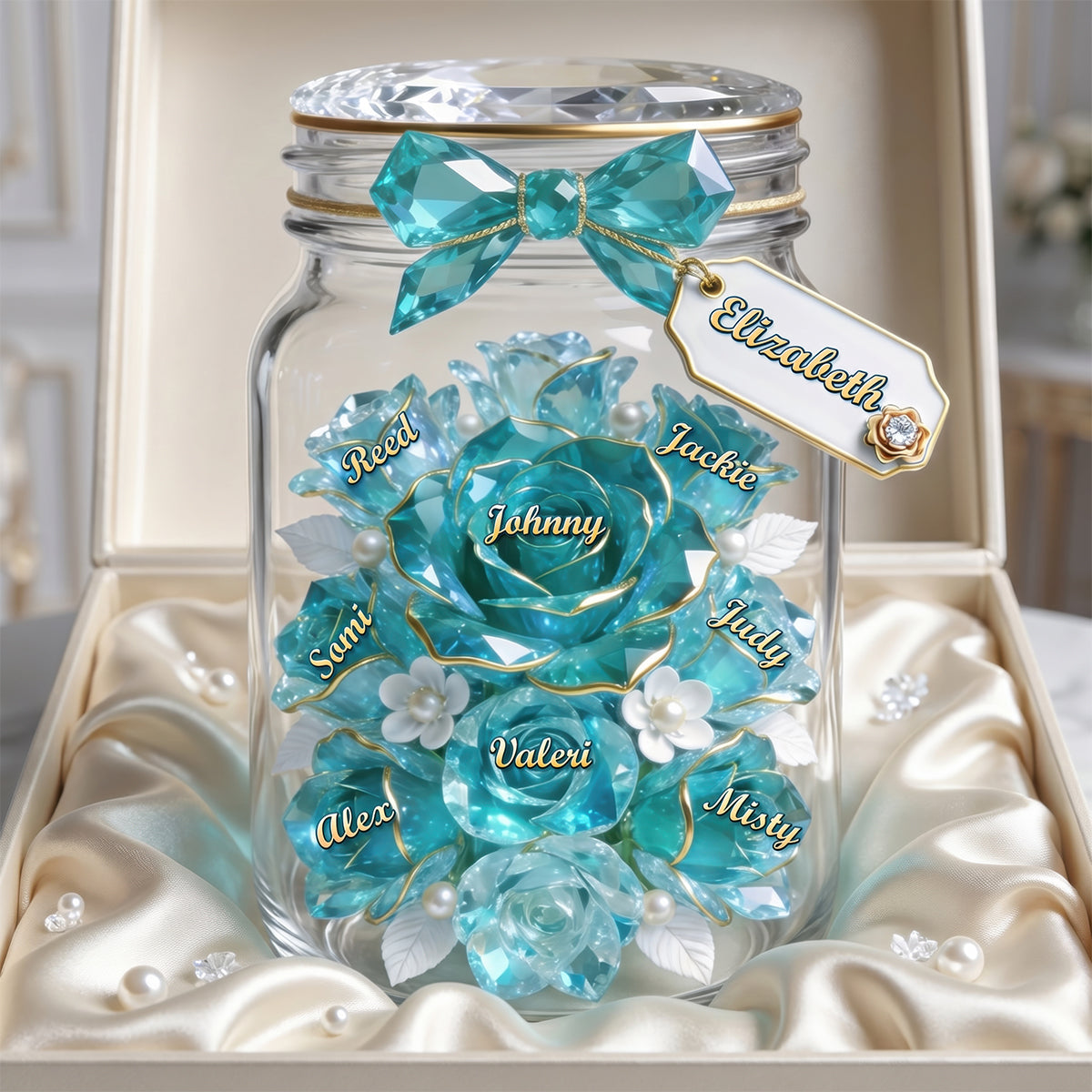 Mom Jar Of Flowers Acrylic Plaque - Personalized Gifts For Mother 01pgdh110426