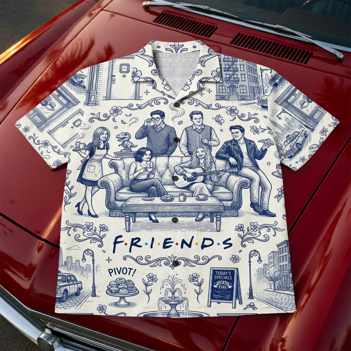 Toile de Jouy Hawaiian Shirt - Personalized Friendship Gift 02pgqn040726