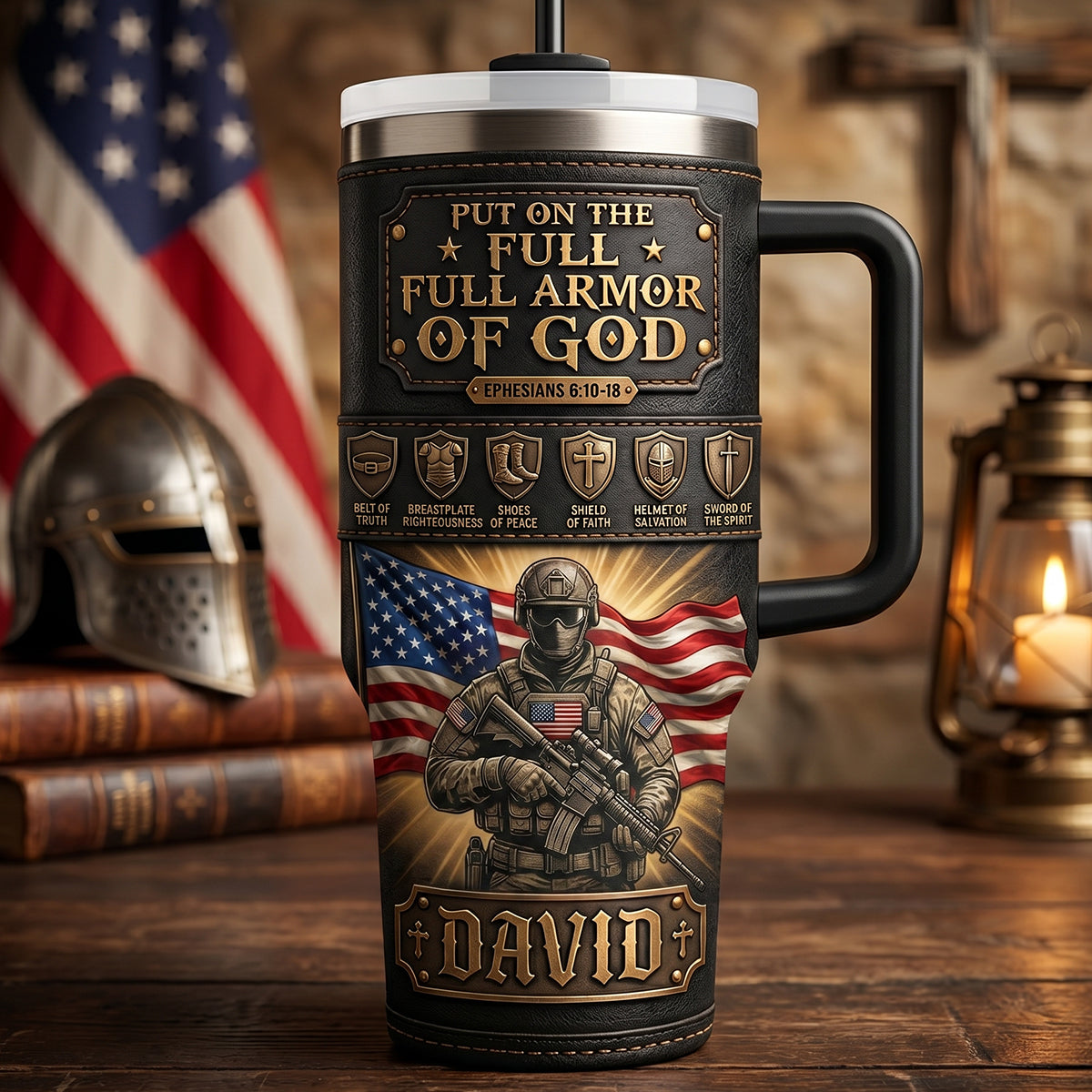 USA Armor Of God Tumbler - Personalized Gifts For Patriots 06PADT300526