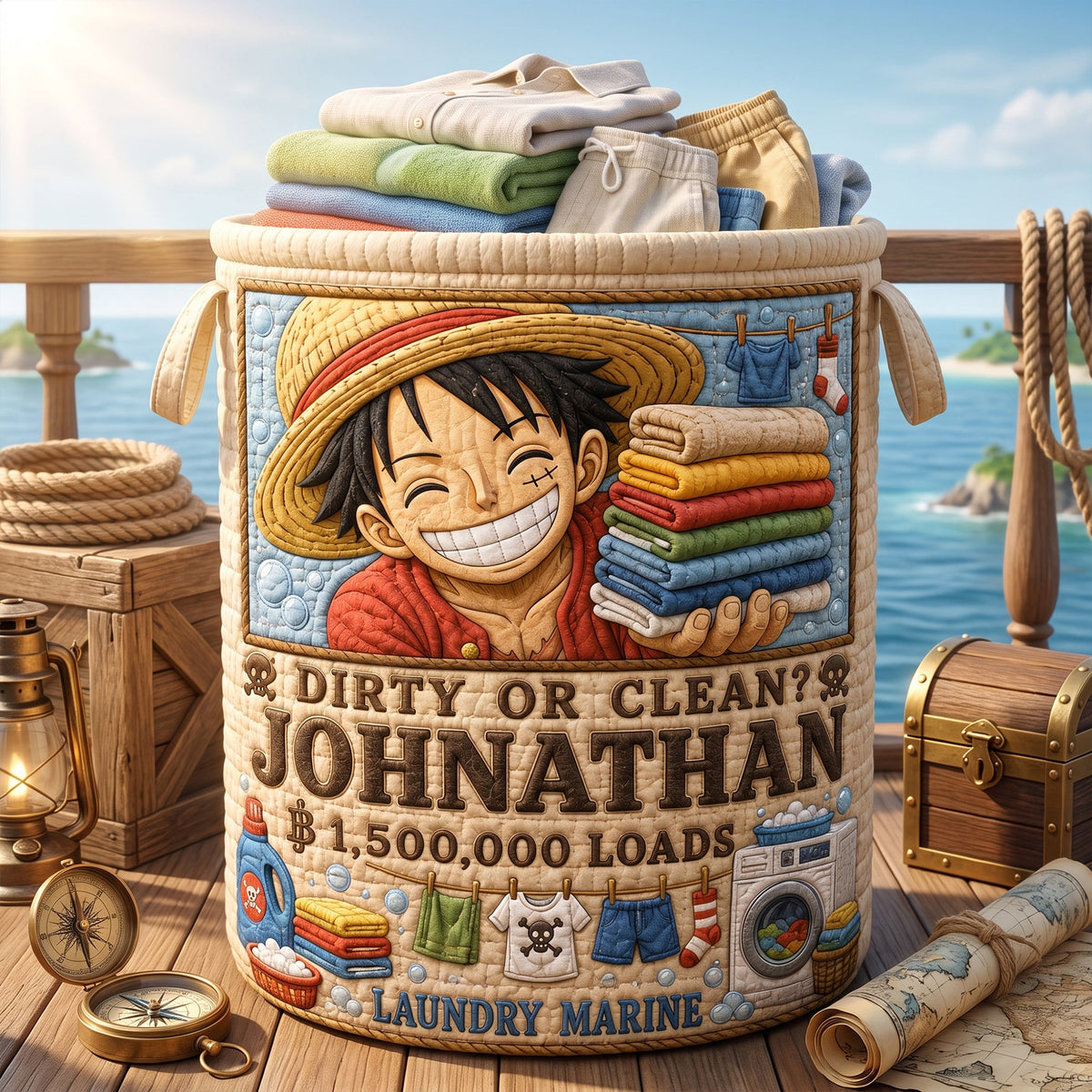 Wanted Adventure Laundry Basket - Personalized Gifts 03paqn110726