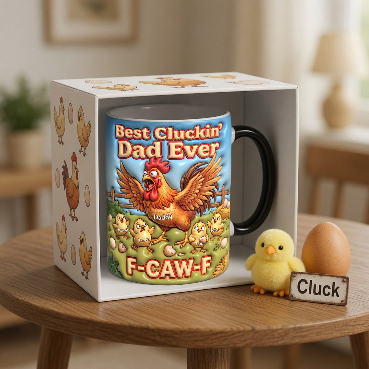 Best Cluckin' Dad Ever Magic Mug - Personalized Gifts For Dads 04nalu130526