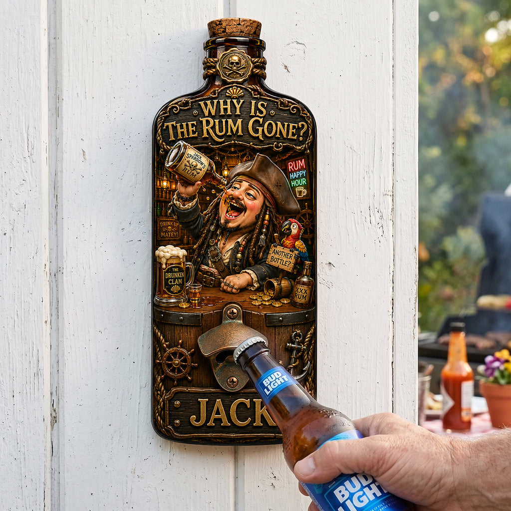 Intoxicated Man Wall Hanging Bottle Opener - Personalized Gifts 03hata140726