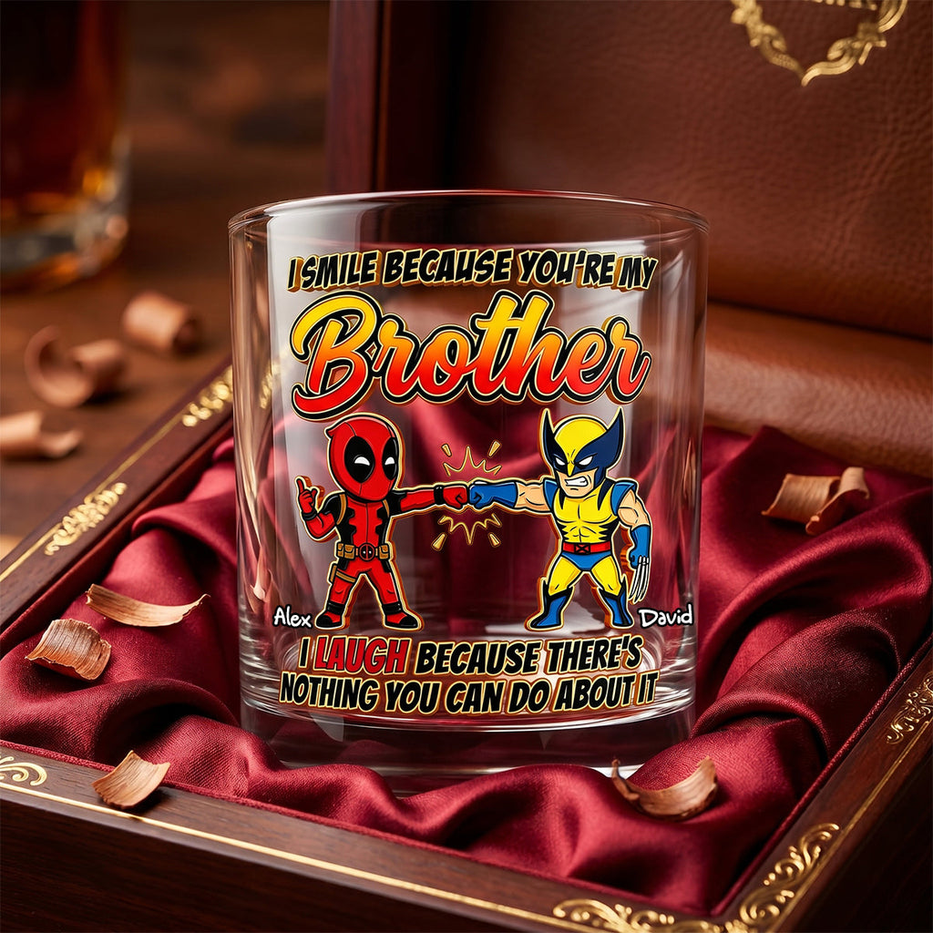 Brotherhood 11oz Round Glass - Personalized Gifts For Brothers Glass 01NADH110626
