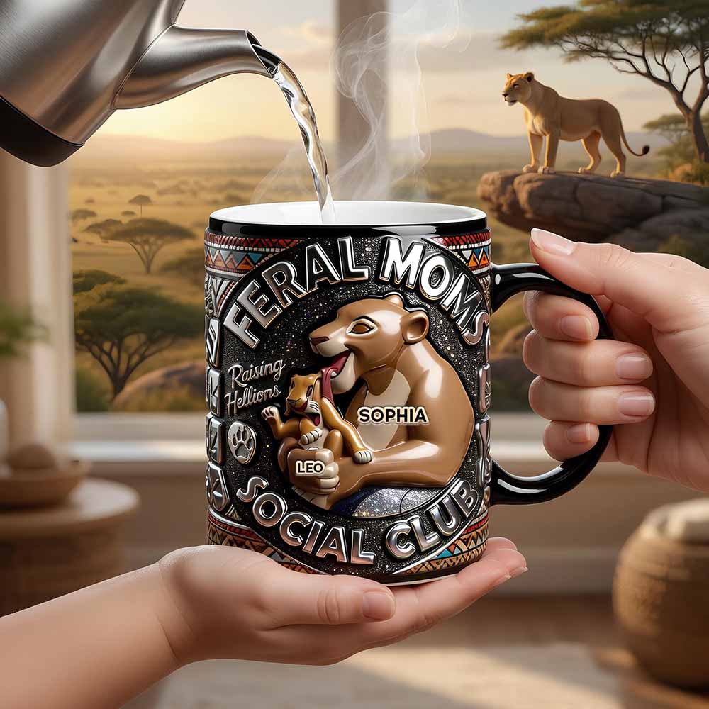 Feral Moms Social Club Magic Mug - Personalized Gifts For Moms 02qhdt210426