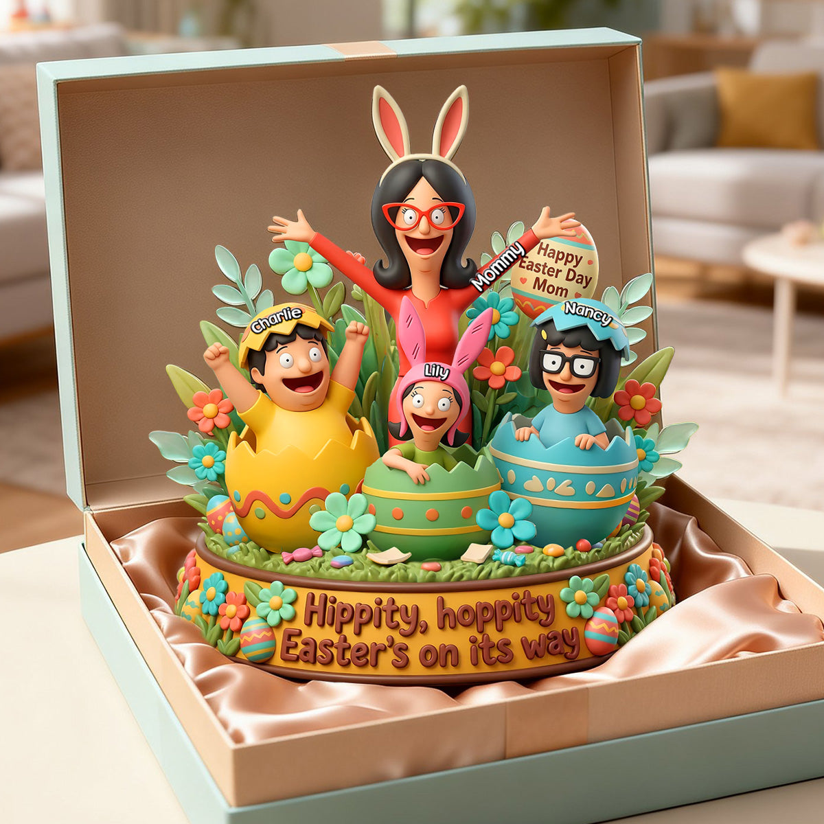 Happy Easter Day Mom Acrylic Plaque - Personalized Gifts For Mom 01pamg130326