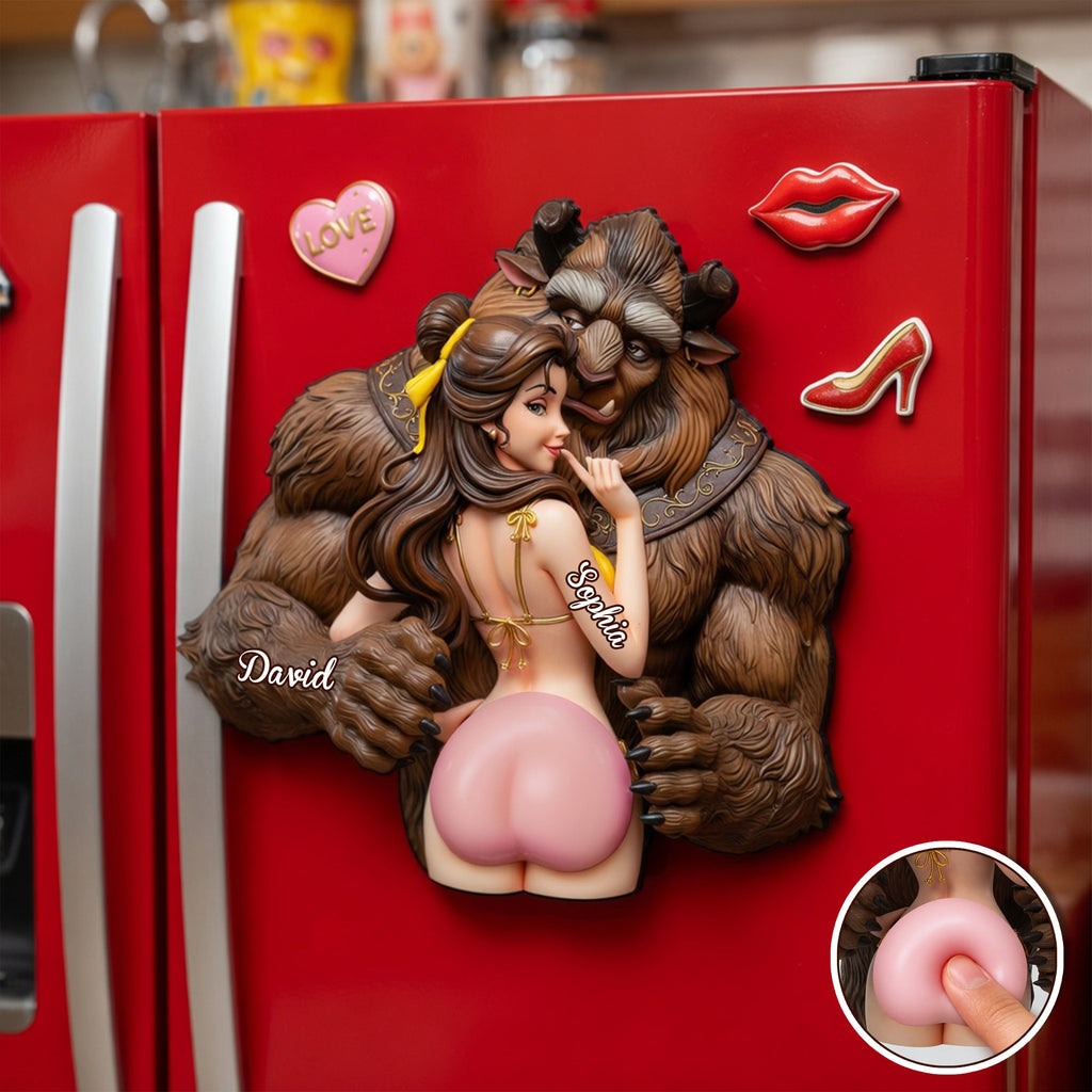 Naughty Couple Anti-collision Fridge Magnet - Personalized Gift For Couples 02NALU120626