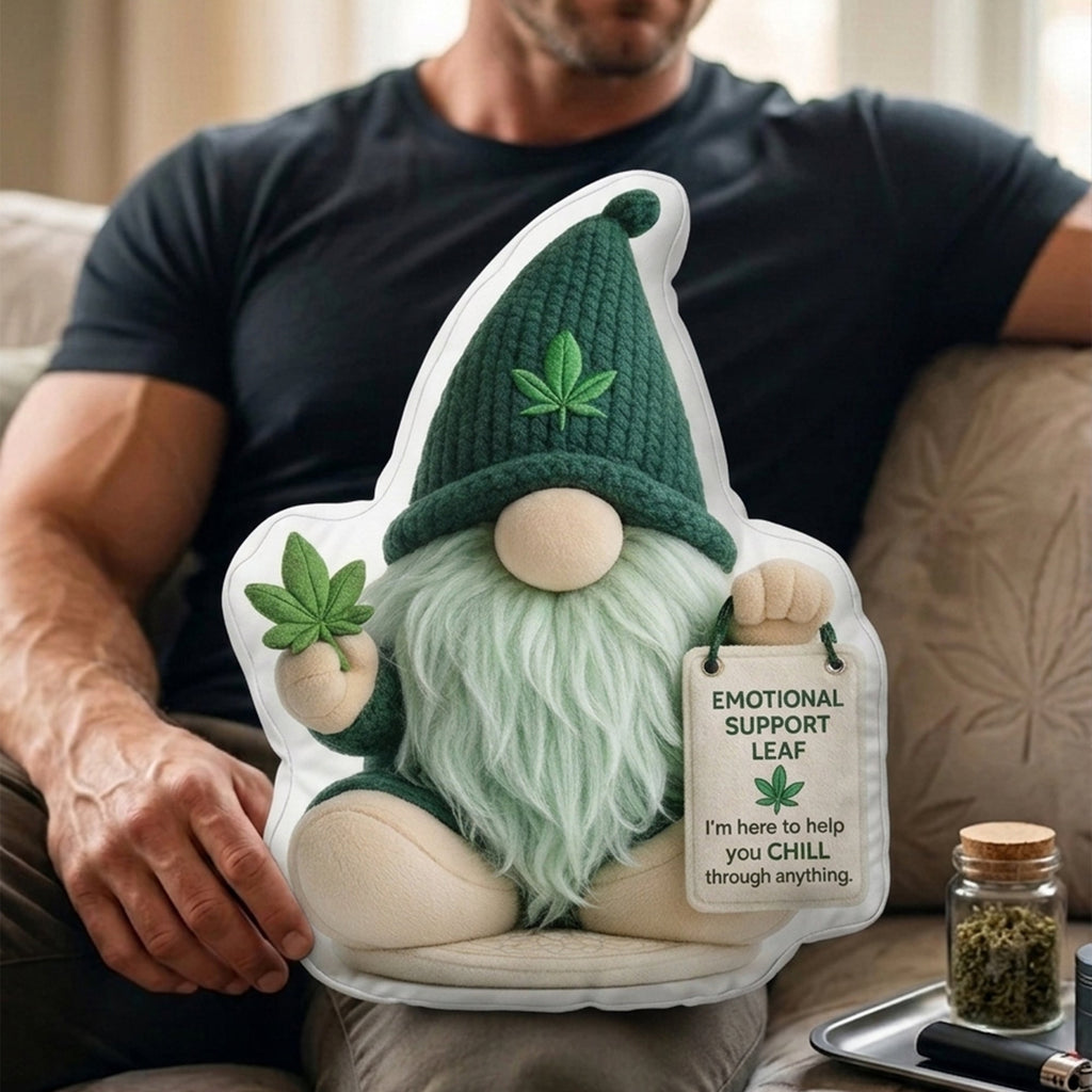 Funny Emotional Support Gnome Pillow  - Personalized Gifts For Smoking Lover Pillow 03TOLU270326