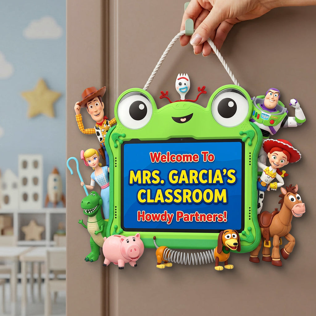 Classroom Welcome Wood Sign - Personalized Gifts For Teacher 02huta230626