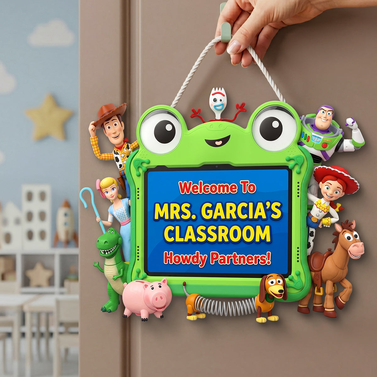 Classroom Welcome Wood Sign - Personalized Gifts For Teacher 02huta230626