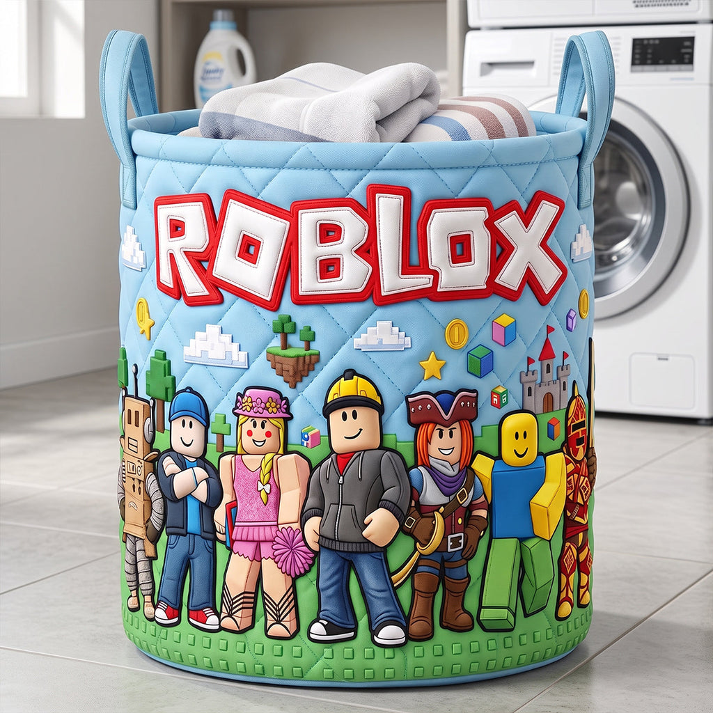 Block World Laundry Basket - Personalized Gifts 01natn140726