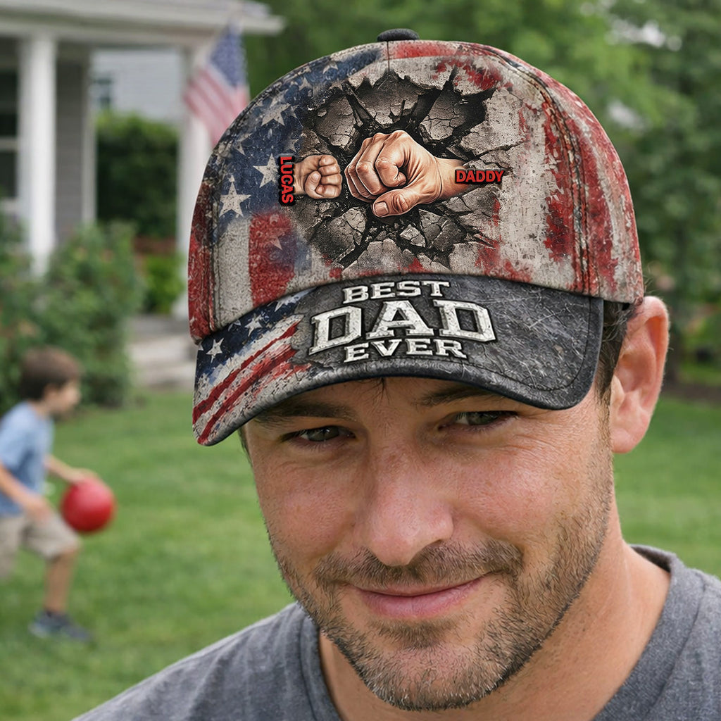 The Strongest Bonding With Dad Cap - Personalized Gift For Dad 03TOMG250326