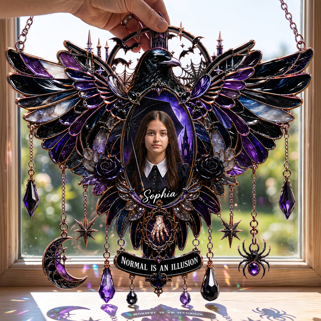 Gothic Window Suncatcher Ornament Custom Photo Gifts for Fantasy Lovers 02HALU160726