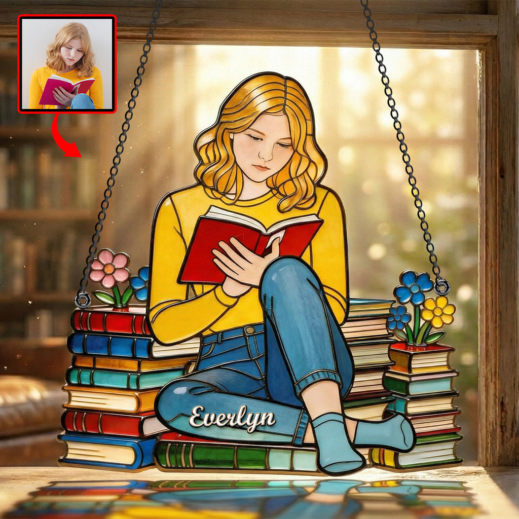Book Lover Suncatcher - Custom Photo Gifts For Book Lovers 01nadh030426