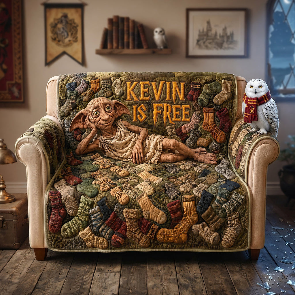 Chill Resting Elf Quilted Sofa Cover, Personalized Gifts 02qhta090726