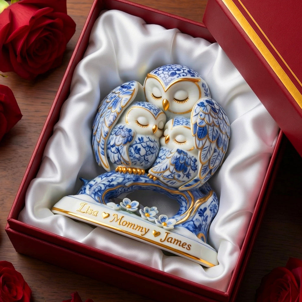 Protective Owl Mom Plaque - Personalized Gifts For Moms 01QHQN130326