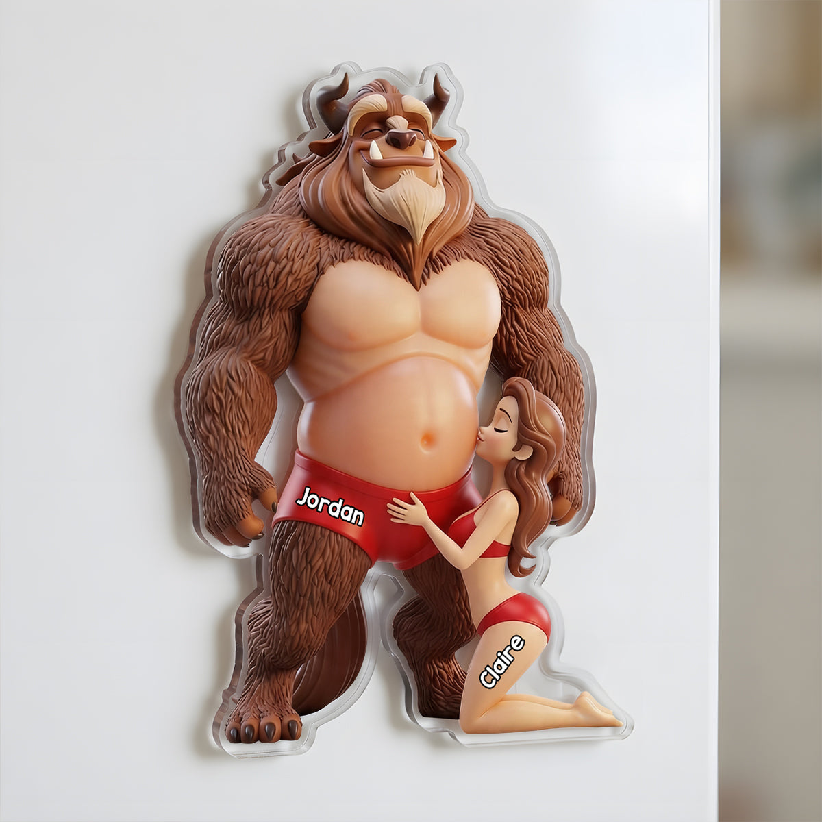 Playful Couple Anti-collision Fridge Magnet - Personalized Gift For Couples 02OHDT160626