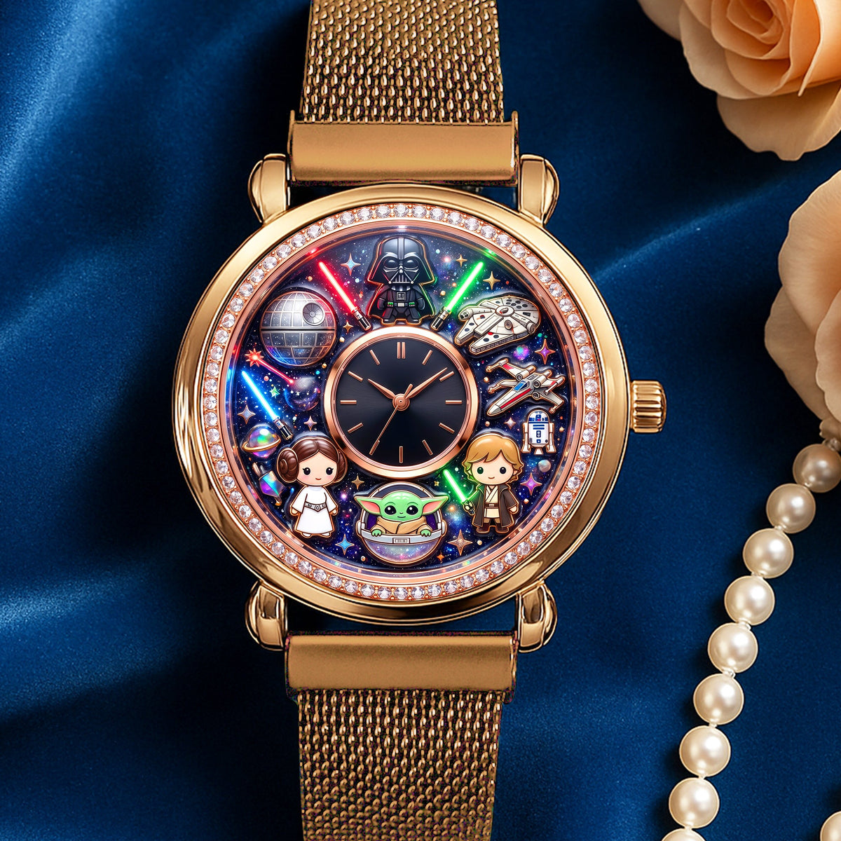 Space Theme Watch - Personalized Gifts For Fans Mesh Strap Quartz Watch 06NAQN270526