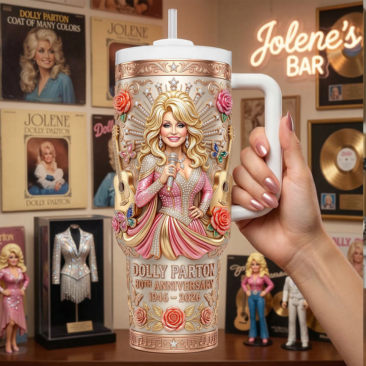 80 Years of Country Queen - Vintage Music Legend Tumbler, Personalized Gift 02NATN170326