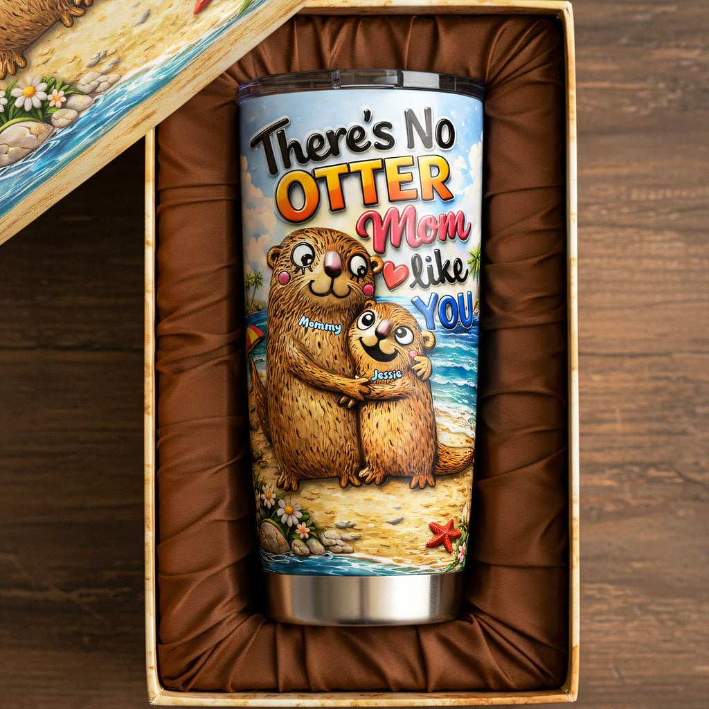 Otter Mom And Babies Tumbler - Personalized Gifts For Mom 03TYTA040326