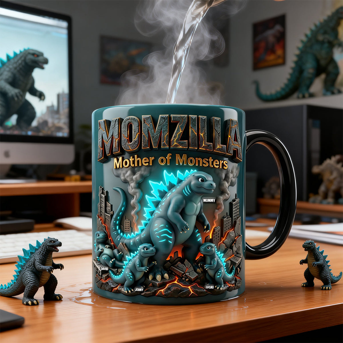 Giant Creature Mom Magic Mug -  Personalized Gifts For Mothers 04natn110426