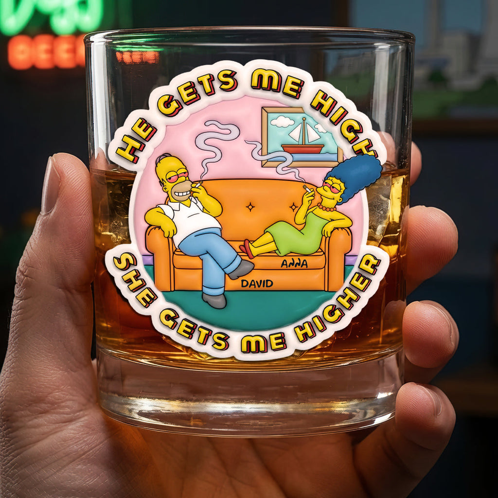 Stoner Couple Drinking Glass - Personalized Gifts For Couples 04todt250626