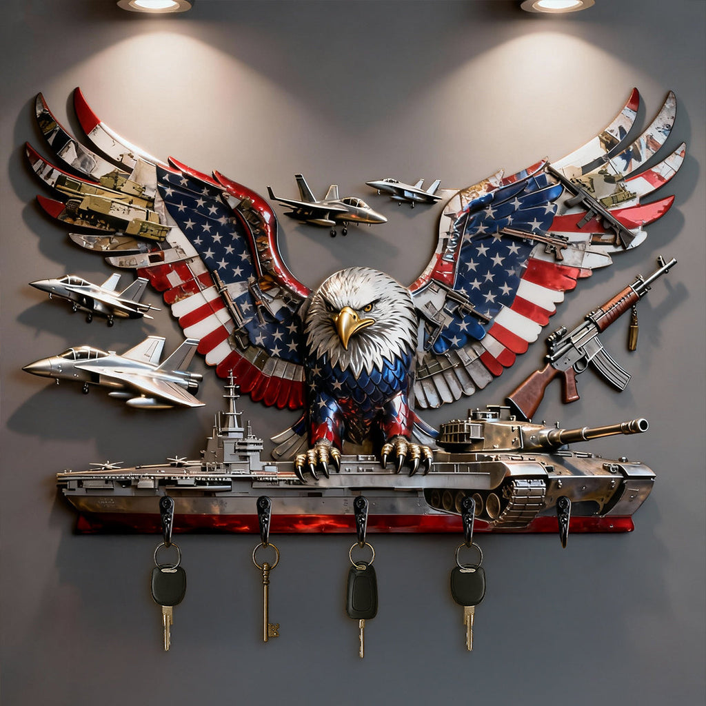 Armed Eagle Key Hanger – Personalized Gift For Veterans & Patriots 041qhtn280126