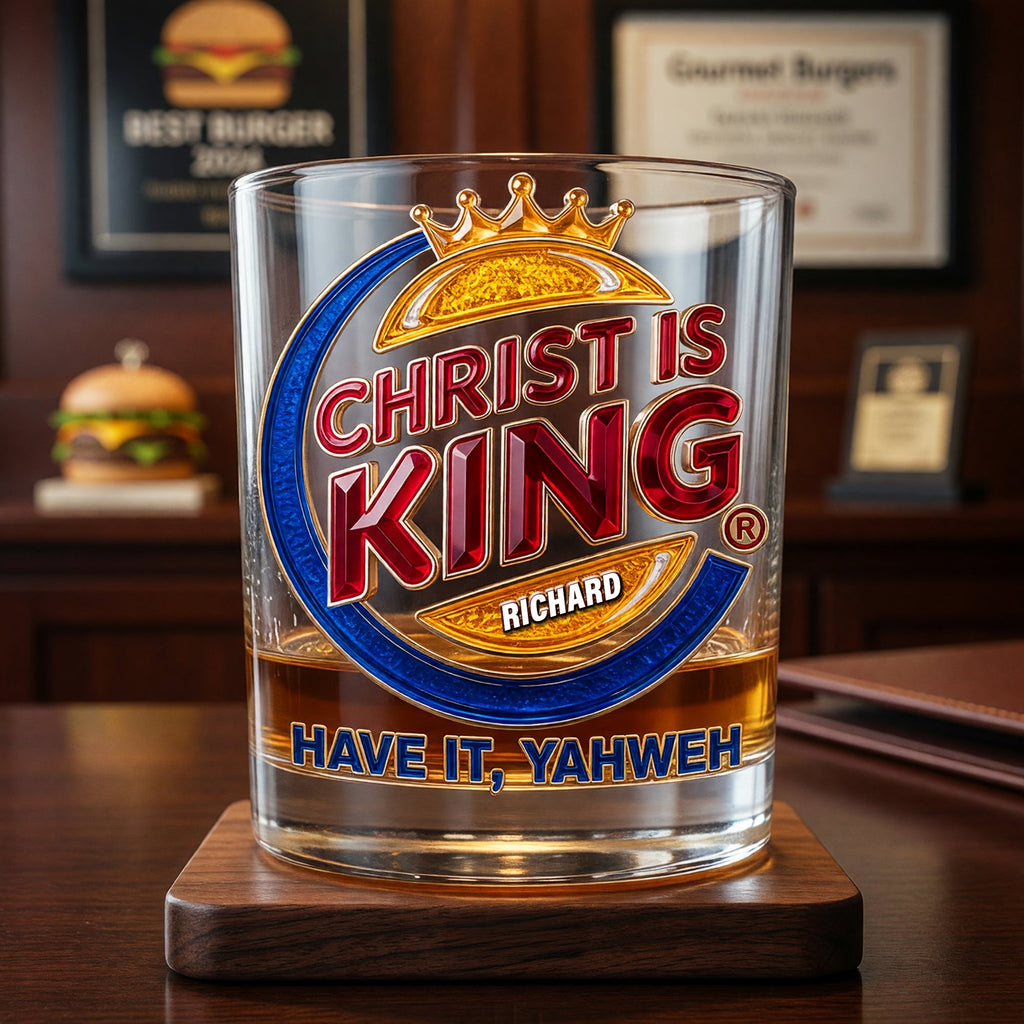 Crowned In Faith Round Glass - Personalized Gifts For Christian 05PAQN020626