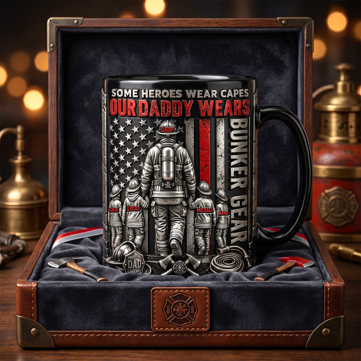 Hero Firefighter Daddy Coffee Mug - Personalized Gifts For Dad 02PADH150526