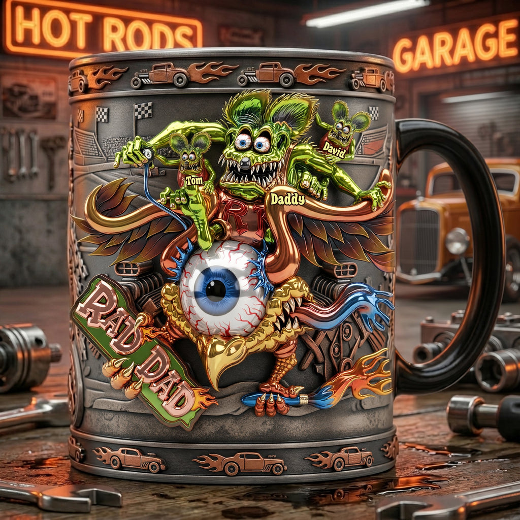 Hot Rod Rad Dad Magic Mug - Personalized Gifts For Dads 04qhlu180526