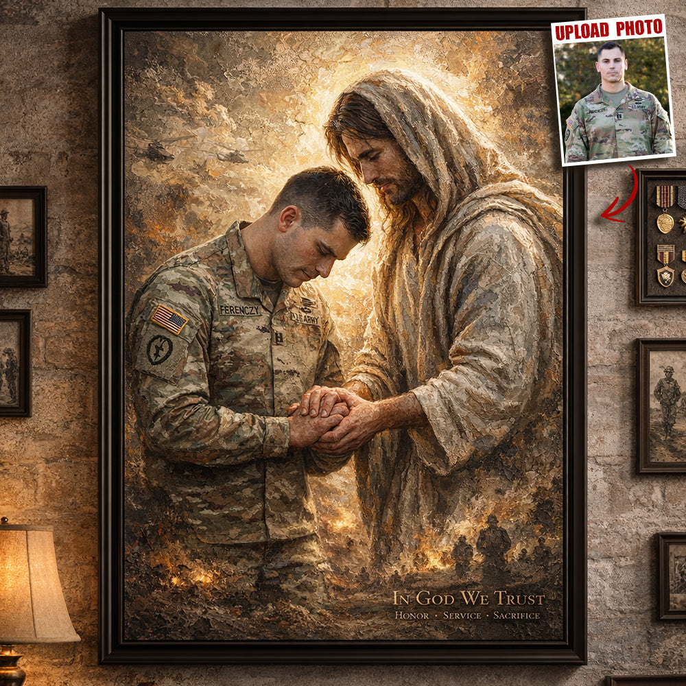 In God We Trust Canvas Personalized Gifts For Veterans 05TGDT010426