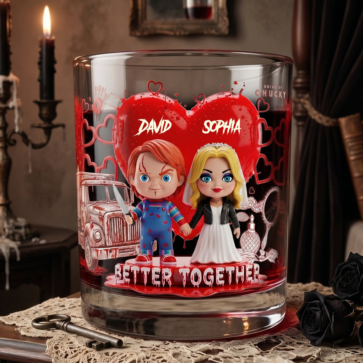 Better Together Whiskey Glass - Personalized Gifts For Couple 04OHLU060626
