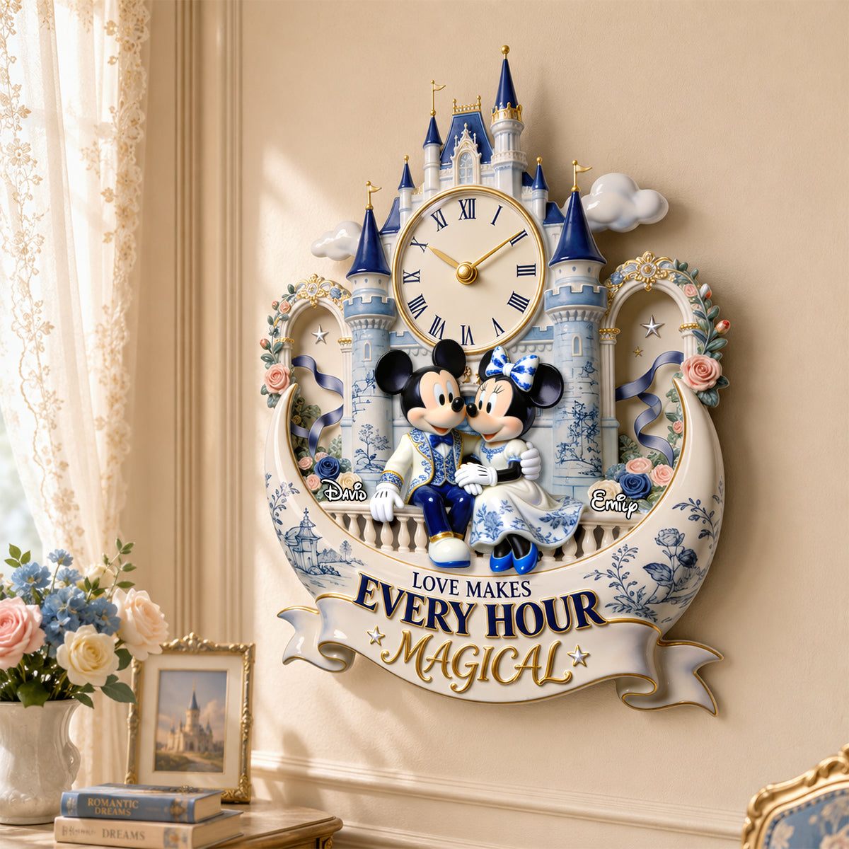 Sweetheart Couple Hanging Wall Clock - Personalized Gift For Couples 02PGDH140726