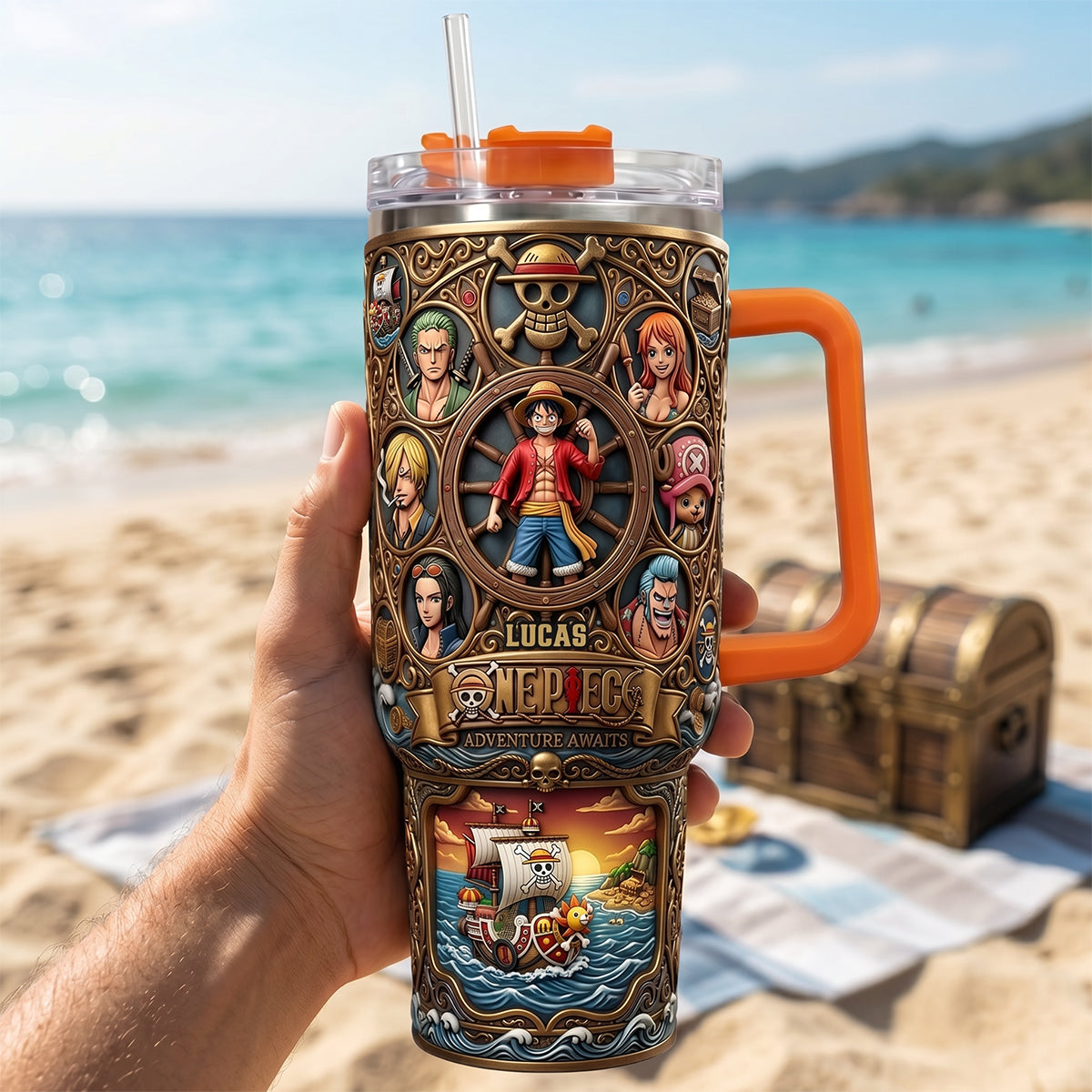 Legendary Adventure 40oz Tumbler With Handle - Personalized Gifts 03tydt250626